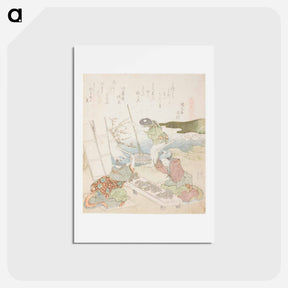 アートポストカード-Recycling Paper - 葛飾 北斎 Postcard.