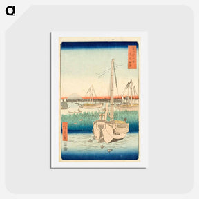 アートポストカード-Off Tsukuda in the Eastern Capital
 - 歌川 広重 Postcard.
