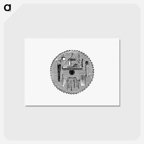 アートポストカード-Hand Tools from Burley's United States Centennial Gazetteer and Guide
 - 大英図書館 Postcard.