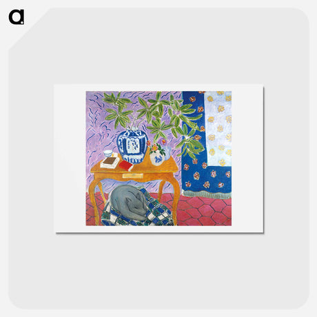 アートポストカード-Interior with a Dog - アンリ マティス Postcard.