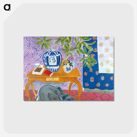 アートポストカード-Interior with a Dog - アンリ マティス Postcard.