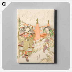 アートパネル-Hokusai's Lin Xiangru and Kojima Takanori, from the series “Five Sibling Pictures of China and Japan for the Zakurogaki Group” - 葛飾 北斎 Canvas.