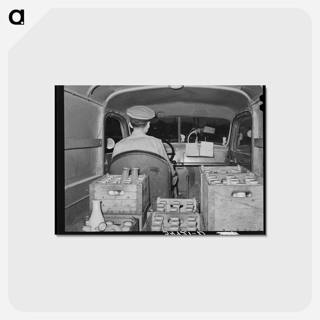 アートポストカード-Milk Truck Driver
 - ラッセル リー Postcard.