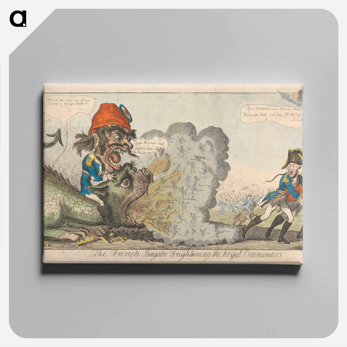 アートパネル-The French Bugabo Frightening the Royal Commanders
 - イェール大学アートギャラリー Canvas.