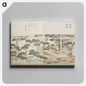 アートパネル-Ukechi: Master Pine Pruner - 葛飾 北斎 Canvas.