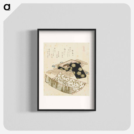 アートポスター-A comparison of Genroku poems and shells - 葛飾 北斎 Poster.