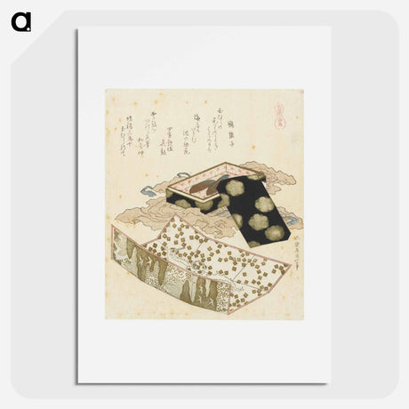アートポスター-A comparison of Genroku poems and shells - 葛飾 北斎 Poster.