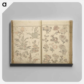 アートパネル-Random sketches by Hokusai volumes 1 to 11 - 葛飾 北斎 Canvas.