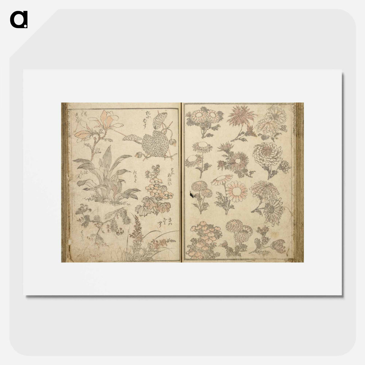 アートポスター-Random sketches by Hokusai volumes 1 to 11 - 葛飾 北斎 Poster.