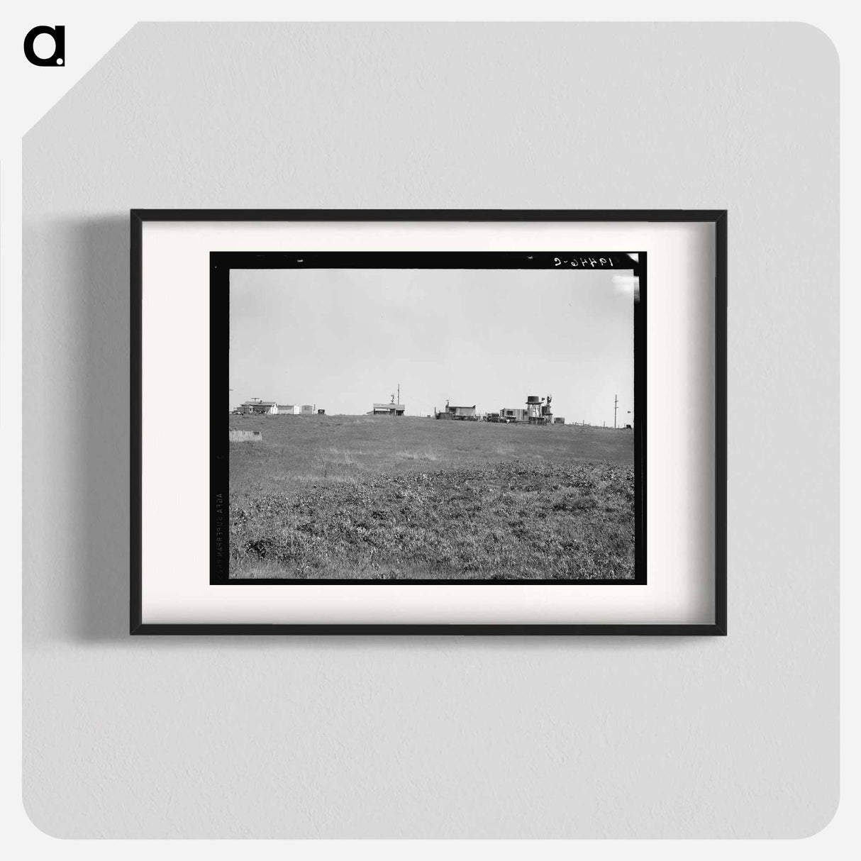 Settlement of small plots held mostly by lettuce shed workers, many from Oklahoma. Outskirts of Salinas, California. - Dorothea Lange Poster.