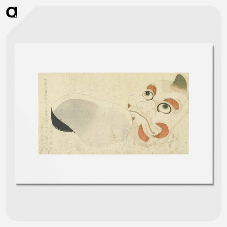 アートポスター-Masks of Oni and Uzume - 葛飾 北斎 Poster.