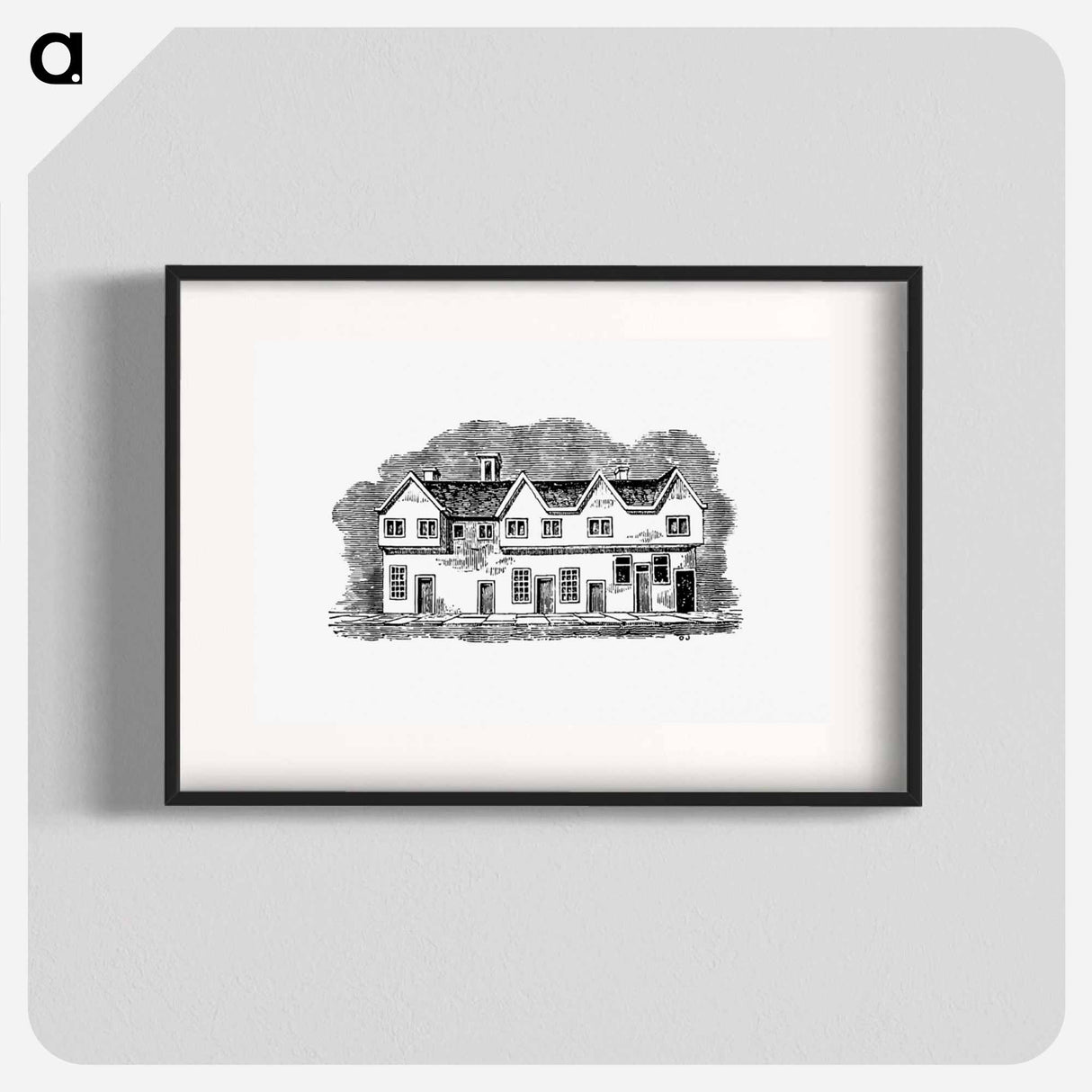アートポスター-House from The History and Gazetteer of the County of Derby
 - 大英図書館 Poster.