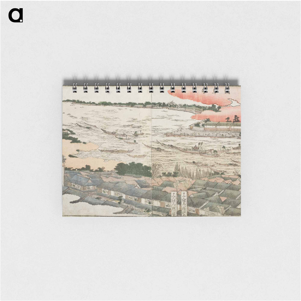 Hokusai's Panoramic Views of Both Banks of the Sumida River at a Glance - 葛飾 北斎 Memo.