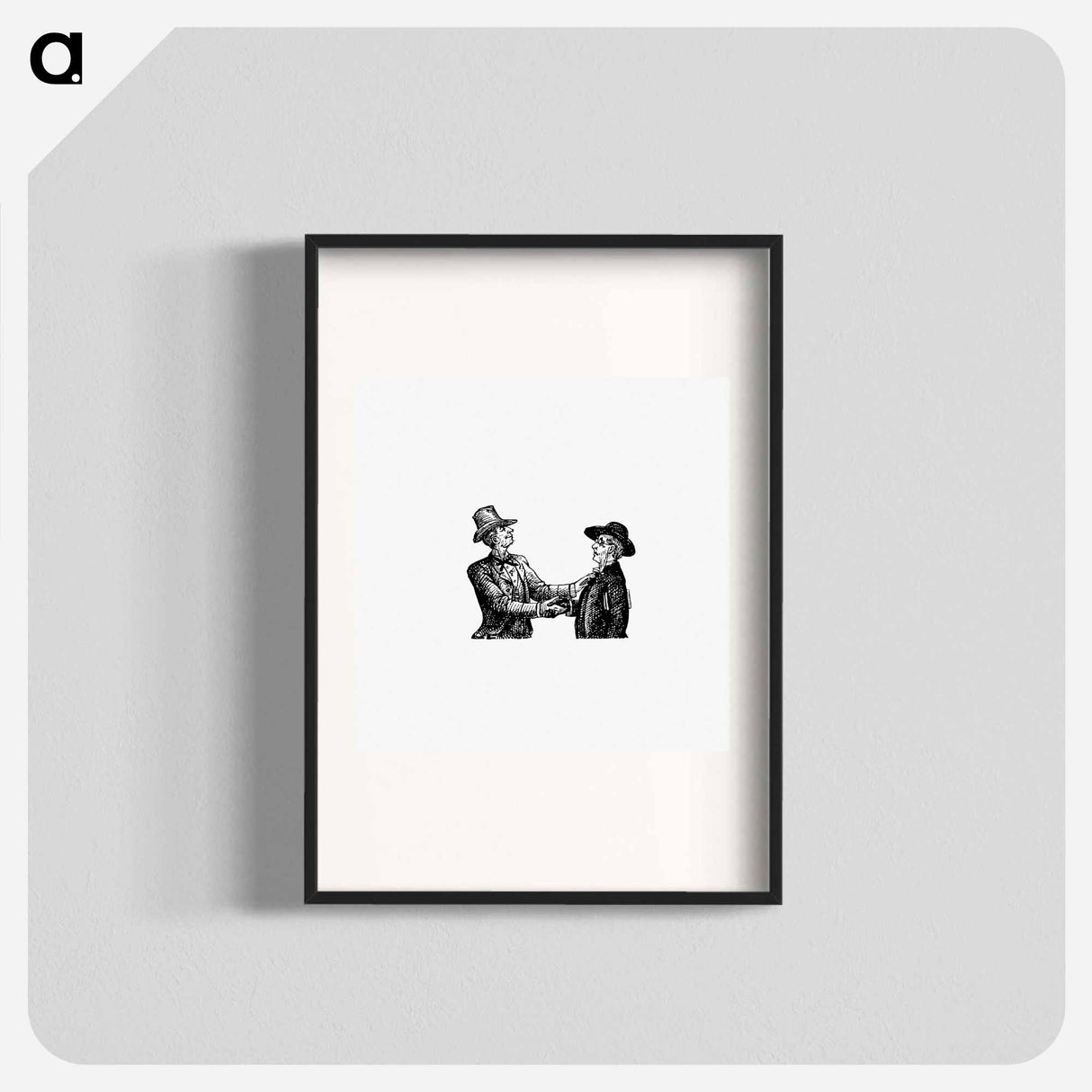 アートポスター-Shaking Hands Men from A Tramp Abroad
 - 大英図書館 Poster.