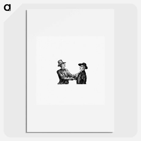 アートポスター-Shaking Hands Men from A Tramp Abroad
 - 大英図書館 Poster.