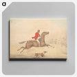 アートパネル-Rider on a Brown Horse About to Jump a Rail Fence to the Right
 - イェール大学アートギャラリー Canvas.