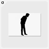 アートポストカード-Male Silhouette from Michael's Crag
 - 大英図書館 Postcard.