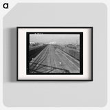 Railroad, outskirts of fast growing town. Klamath Falls, Oregon. - Dorothea Lange Poster.