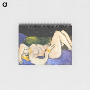 アートメモ帳-Reclining Nude on Violet Background - アンリ マティス Memo.