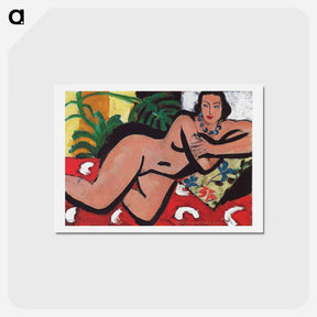 アートポストカード-Reclining Nude with Blue Eyes - アンリ マティス Postcard.
