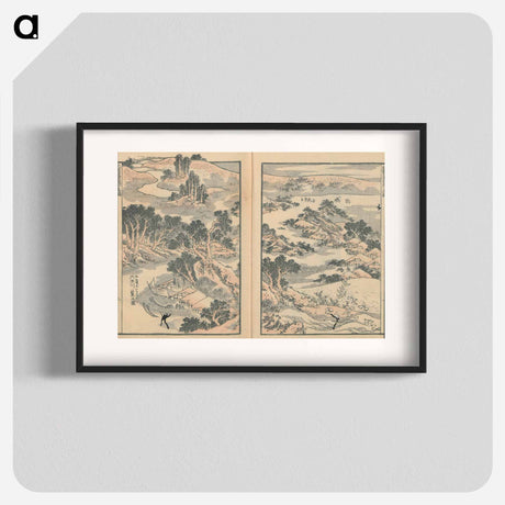 アートポスター-Hokusai's Transmitting the Spirit, Revealing the Form of Things: Hokusai Sketchbooks, volume 15 - 葛飾 北斎 Poster.