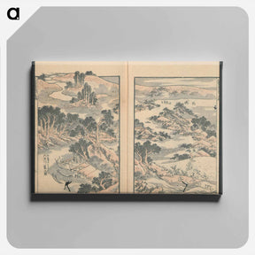 アートパネル-Hokusai's Transmitting the Spirit, Revealing the Form of Things: Hokusai Sketchbooks, volume 15 - 葛飾 北斎 Canvas.