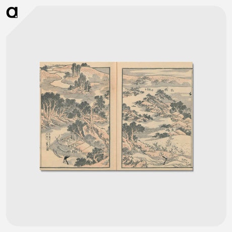 アートポストカード-Hokusai's Transmitting the Spirit, Revealing the Form of Things: Hokusai Sketchbooks, volume 15 - 葛飾 北斎 Postcard.