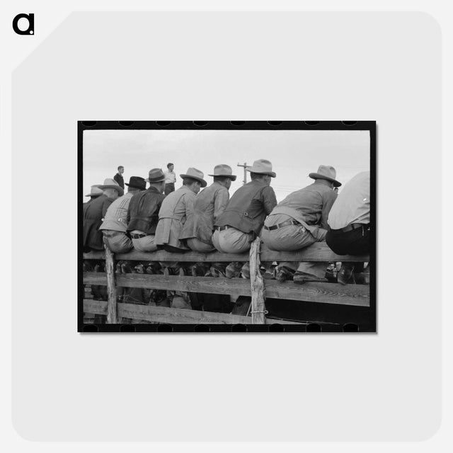 アートポストカード-West Texans at Horse Auction
 - ラッセル リー Postcard.