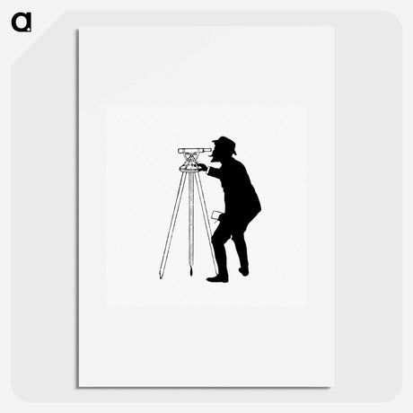 アートポスター-Man with Telescope, Illustration for Michael's Crag
 - 大英図書館 Poster.