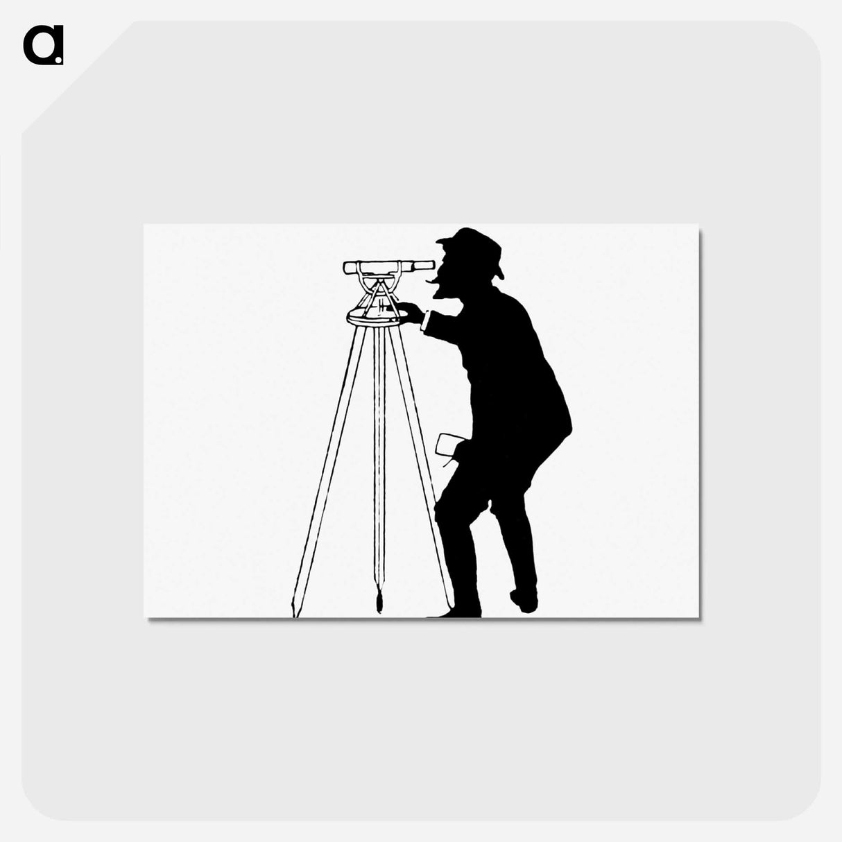 アートポストカード-Man with Telescope, Illustration for Michael's Crag
 - 大英図書館 Postcard.