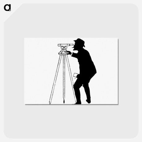 アートポストカード-Man with Telescope, Illustration for Michael's Crag
 - 大英図書館 Postcard.