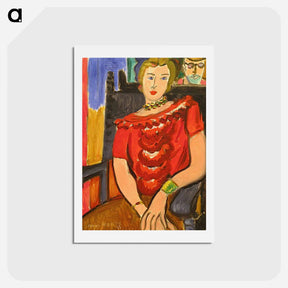 アートポストカード-The Red Blouse - アンリ マティス Postcard.
