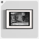 Construction detail of double log cabin of share tenants - Dorothea Lange Poster.