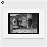 Construction detail of double log cabin of share tenants - Dorothea Lange Poster.