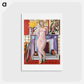 アートポストカード-Nude Standing in Front of the Fireplace - アンリ マティス Postcard.