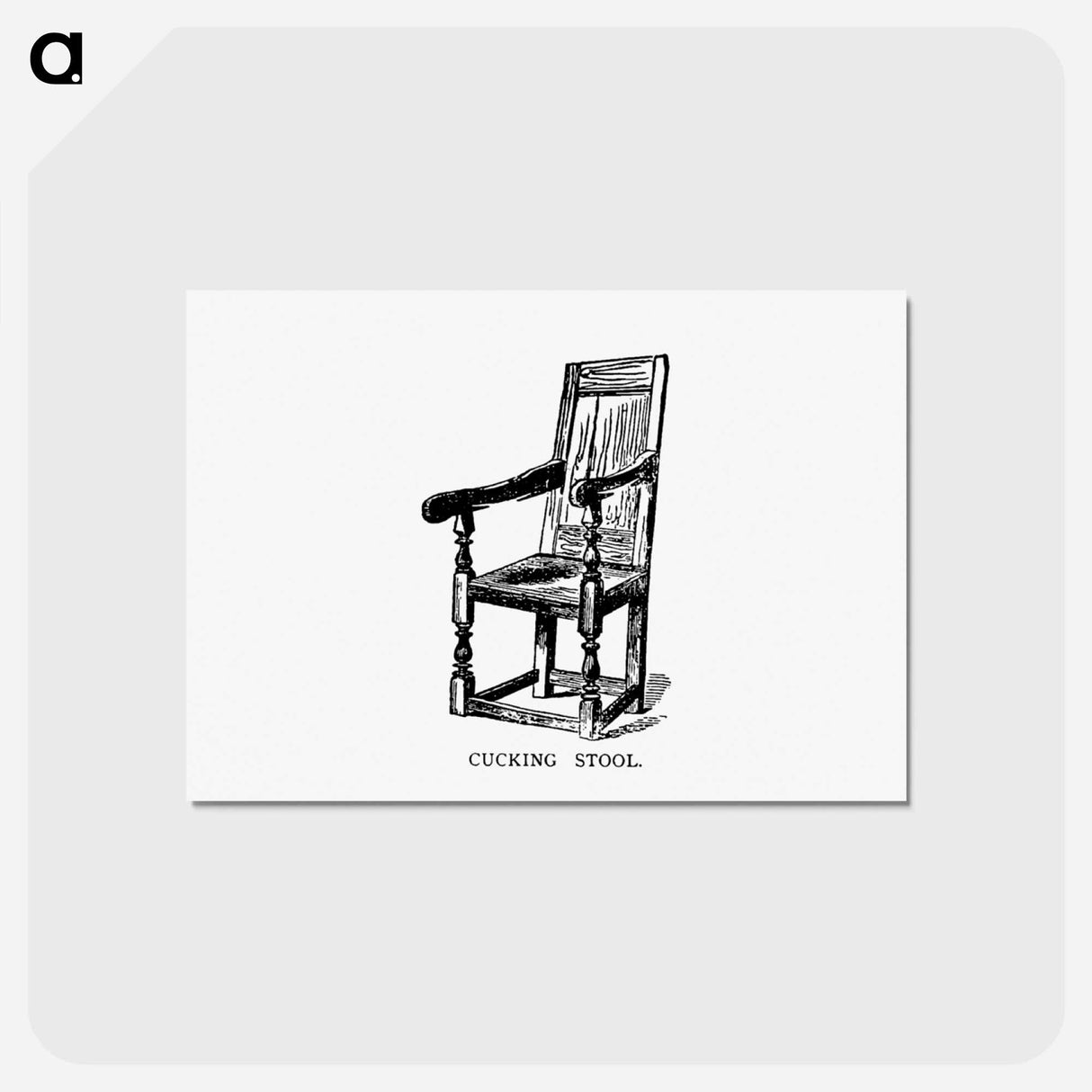 アートポストカード-Cucking Stool from Spencers New Guide To The Town Of Leicester
 - 大英図書館 Postcard.