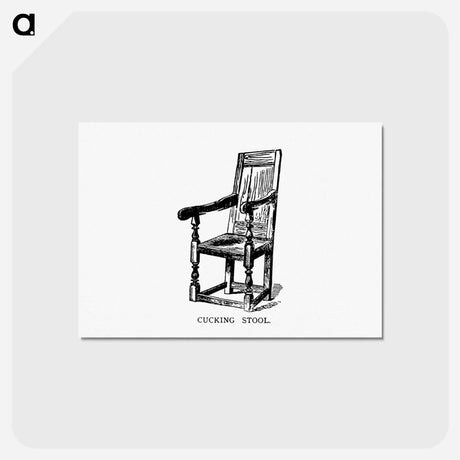 アートポストカード-Cucking Stool from Spencers New Guide To The Town Of Leicester
 - 大英図書館 Postcard.
