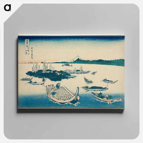 アートパネル-Hokusai's sukudajima in Musashi Province - 葛飾 北斎 Canvas.
