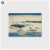 アートポストカード-Hokusai's sukudajima in Musashi Province - 葛飾 北斎 Postcard.