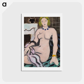 アートポストカード-Nude with a Blue Necklace - アンリ マティス Postcard.