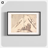 Snow at the top of the Tsukuba Mountain in Hitachi Province - Katsushika Hokusai Poster.