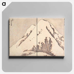 アートパネル-Snow at the top of the Tsukuba Mountain in Hitachi Province - 葛飾 北斎 Canvas.