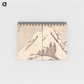 アートメモ帳-Snow at the top of the Tsukuba Mountain in Hitachi Province - 葛飾 北斎 Memo.
