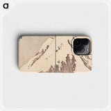 Snow at the top of the Tsukuba Mountain in Hitachi Province - 葛飾 北斎 Phone Case.