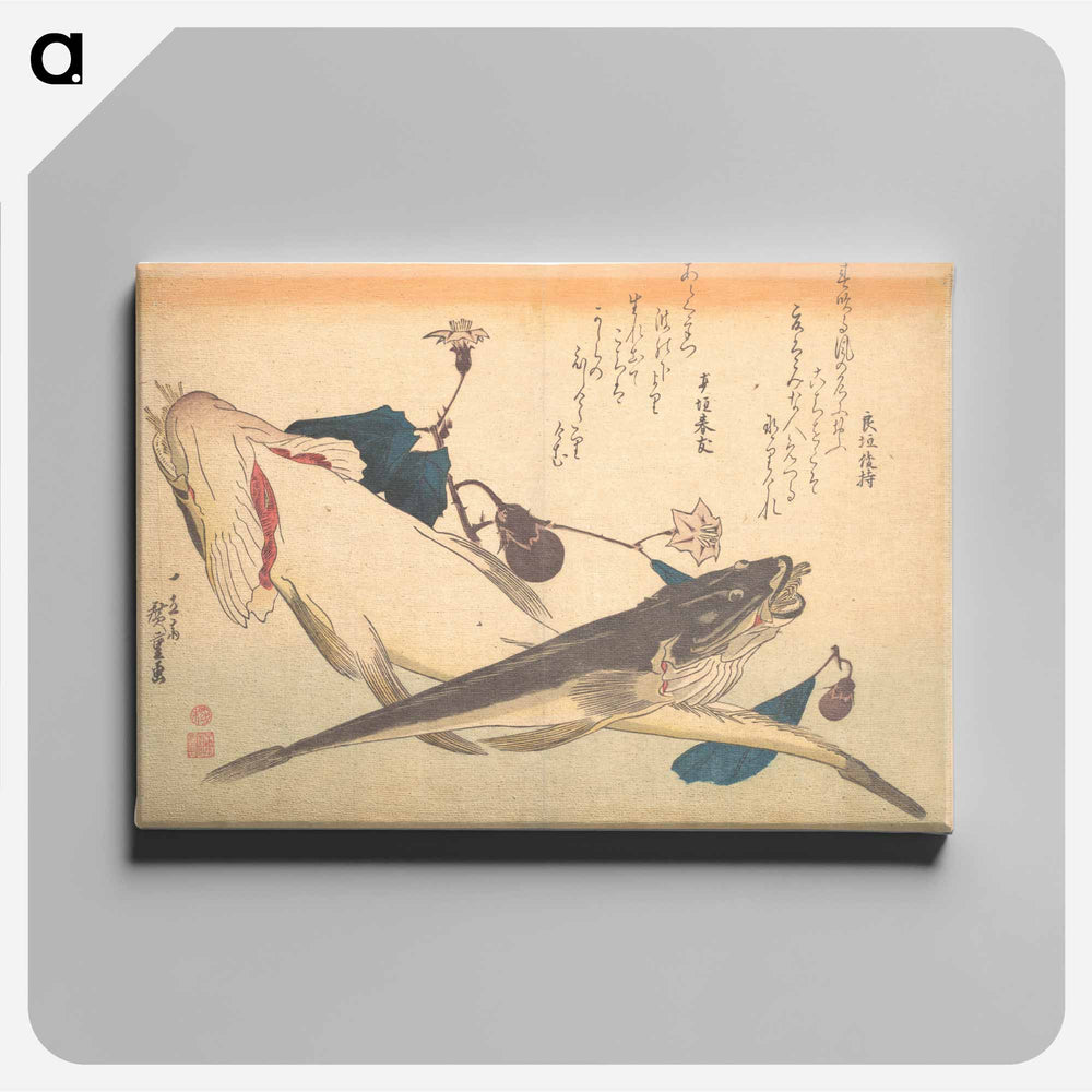 Kochi Fish with Eggplant, from the series Uozukushi (Every Variety of Fish)
 - 歌川 広重 Canvas.