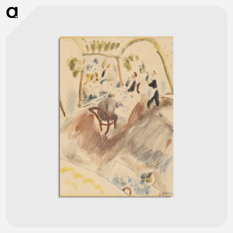 アートポストカード-Two Men Dining
 - バーンズ・コレクション Postcard.