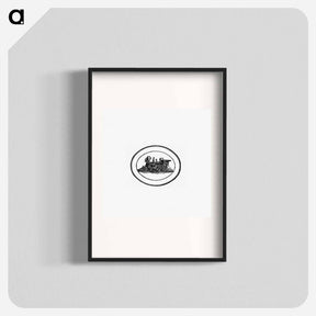 アートポスター-Steam Engine Train Stamp Design
 - 大英図書館 Poster.