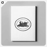 アートパネル-Steam Engine Train Stamp Design
 - 大英図書館 Canvas.