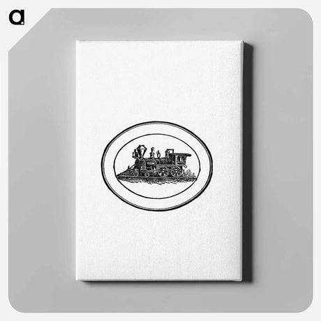アートパネル-Steam Engine Train Stamp Design
 - 大英図書館 Canvas.