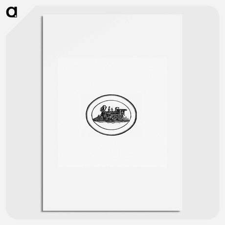アートポスター-Steam Engine Train Stamp Design
 - 大英図書館 Poster.